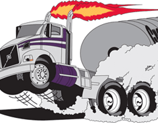 Volvo Semi Truck Illustration